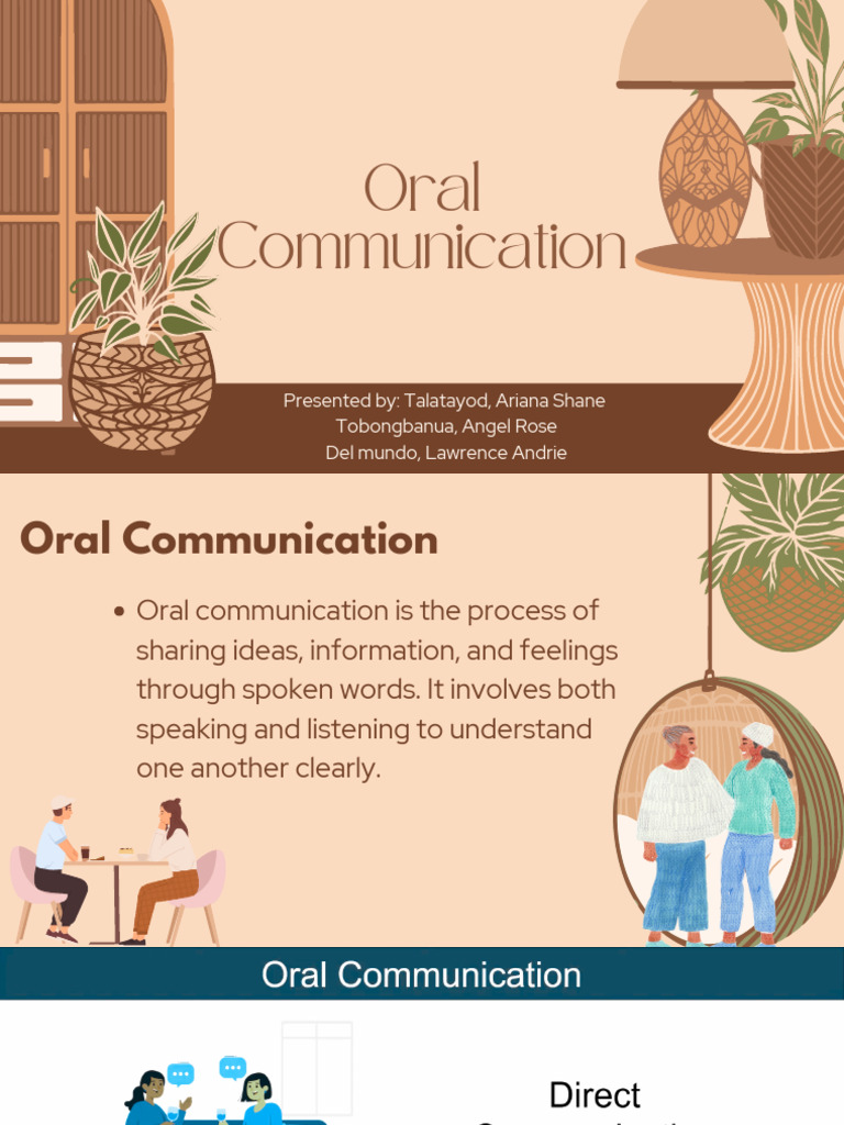 Oral Communication | PDF