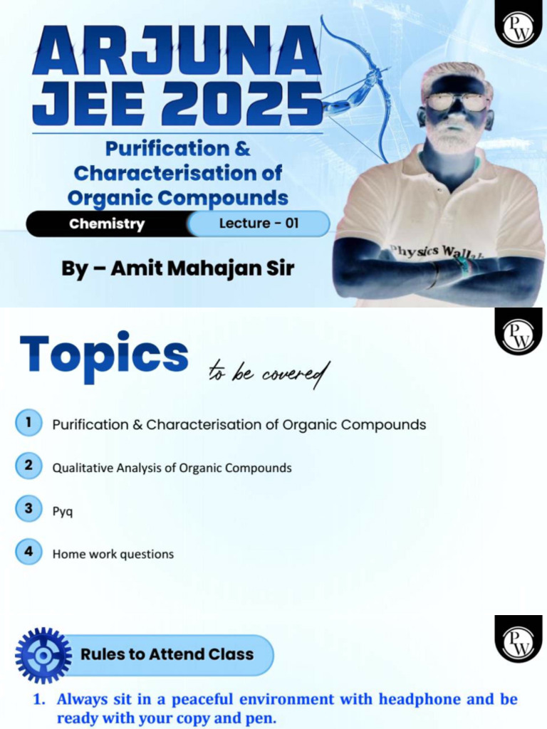 Purification and Characterisation of Organic Compounds 01 _ Class Notes ...