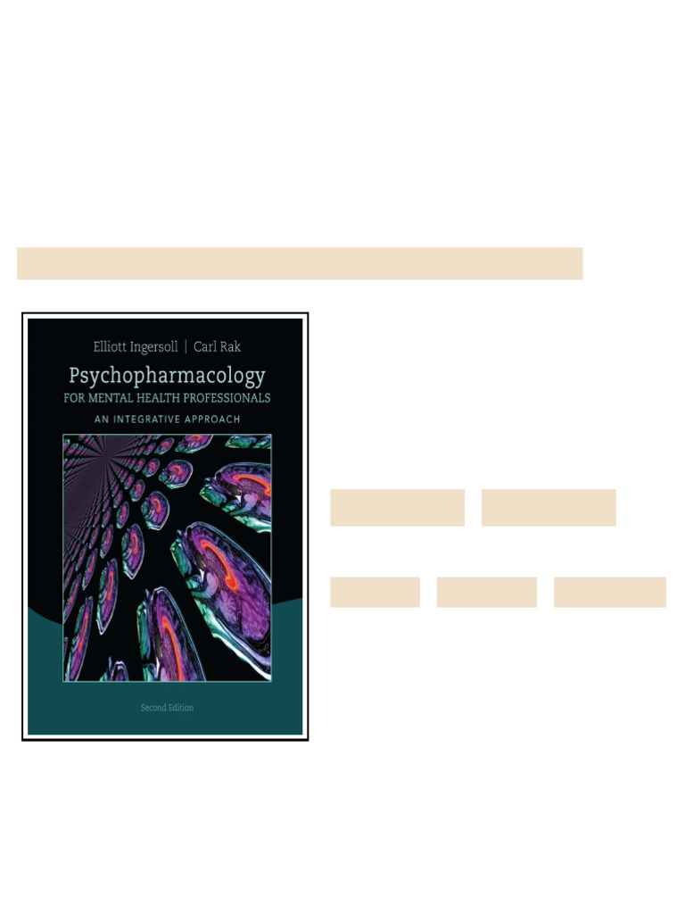 Psychopharmacology for Mental Health Professionals An Integrative Approach 2e updated 2025 | PDF