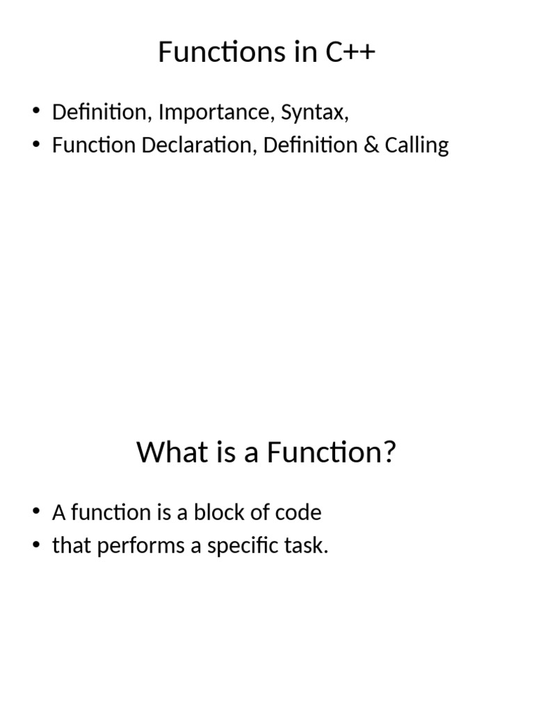 Understanding Functions in C++ | PDF
