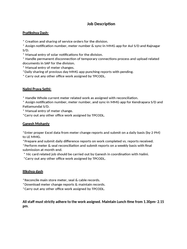 Job Assigned | PDF