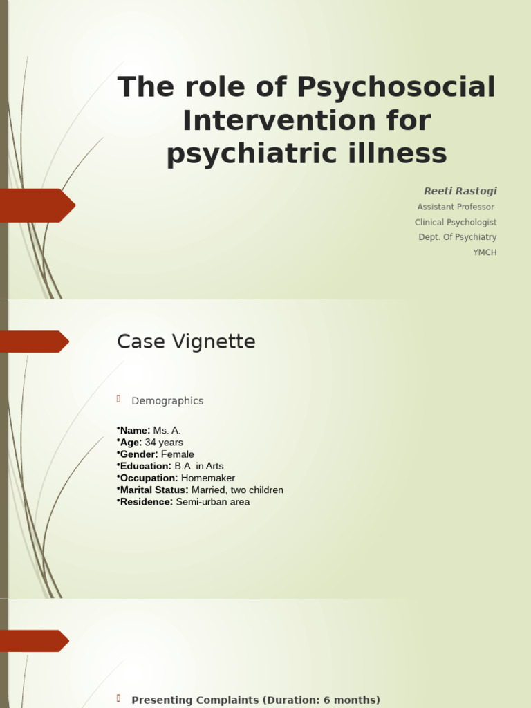 Psychosocial Interventions for Depression | PDF | Psychotherapy ...