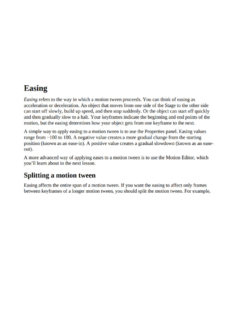 Lesson 6, Easing | PDF