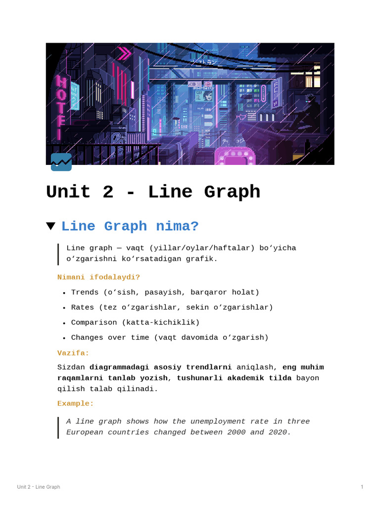 Unit 2 - Line Graph | PDF | Linguistics | Languages