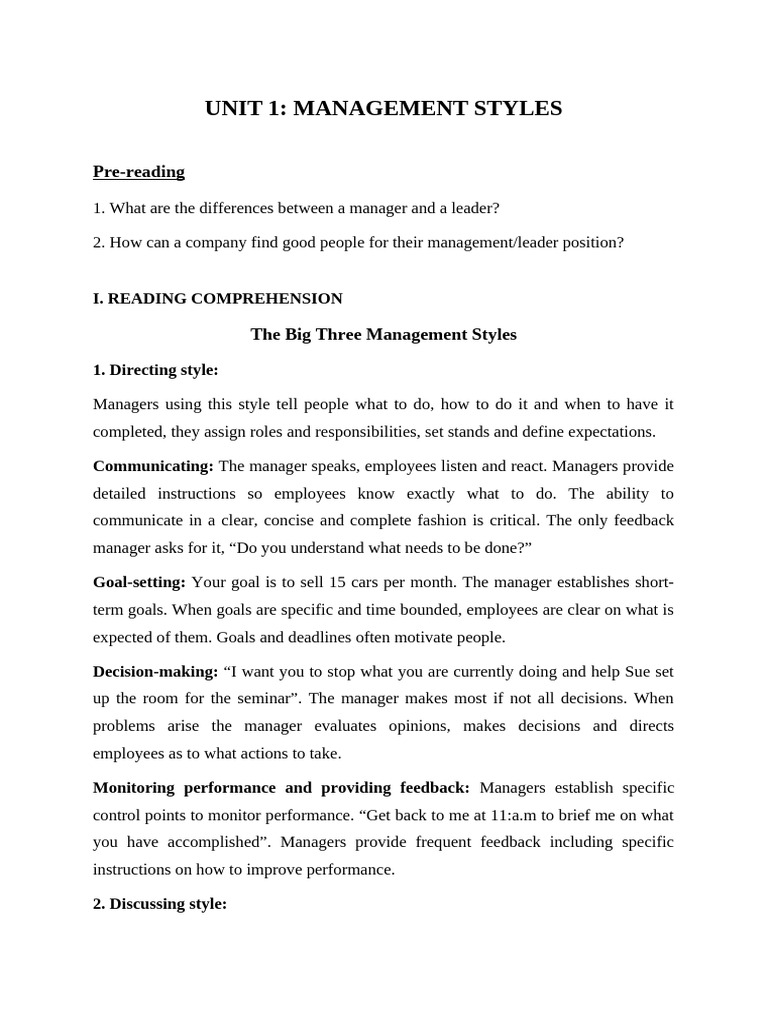 UNIT 1 | PDF | Goal Setting | Communication