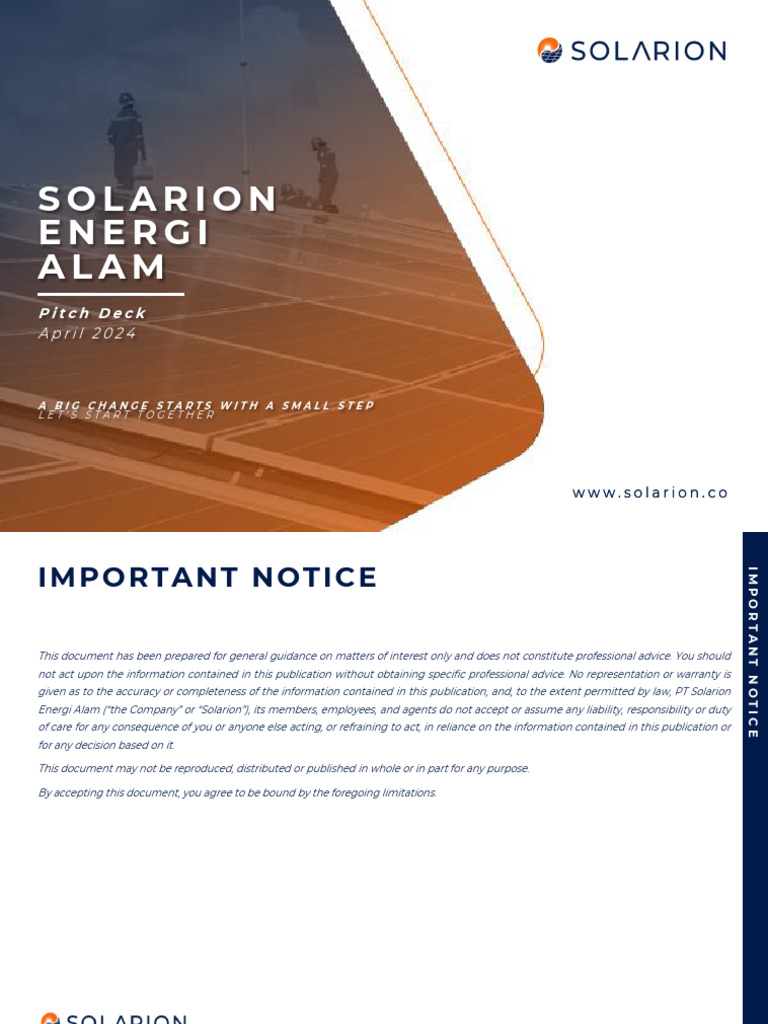 Solarion Pitch Deck Overview 2024 | PDF | Photovoltaics | Solar Power