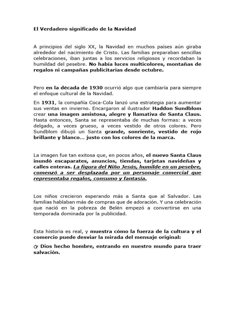 Significado profundo de la Navidad | PDF | Natividad De Jesus | Cristo ...