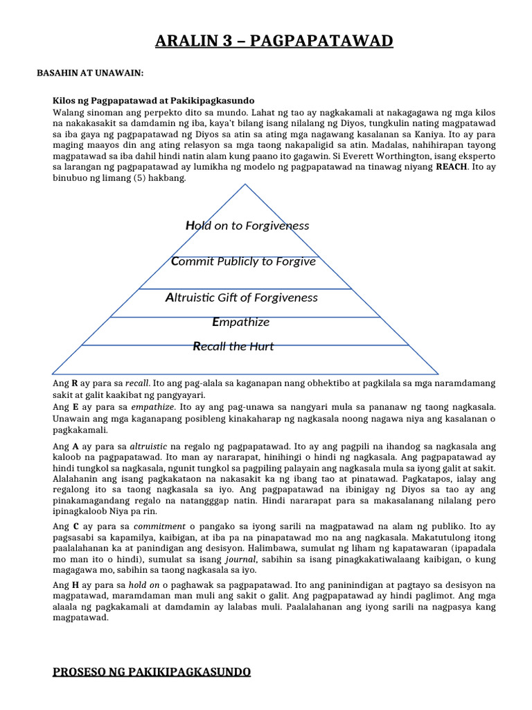 Aralin 3 - Pagpapatawad | PDF
