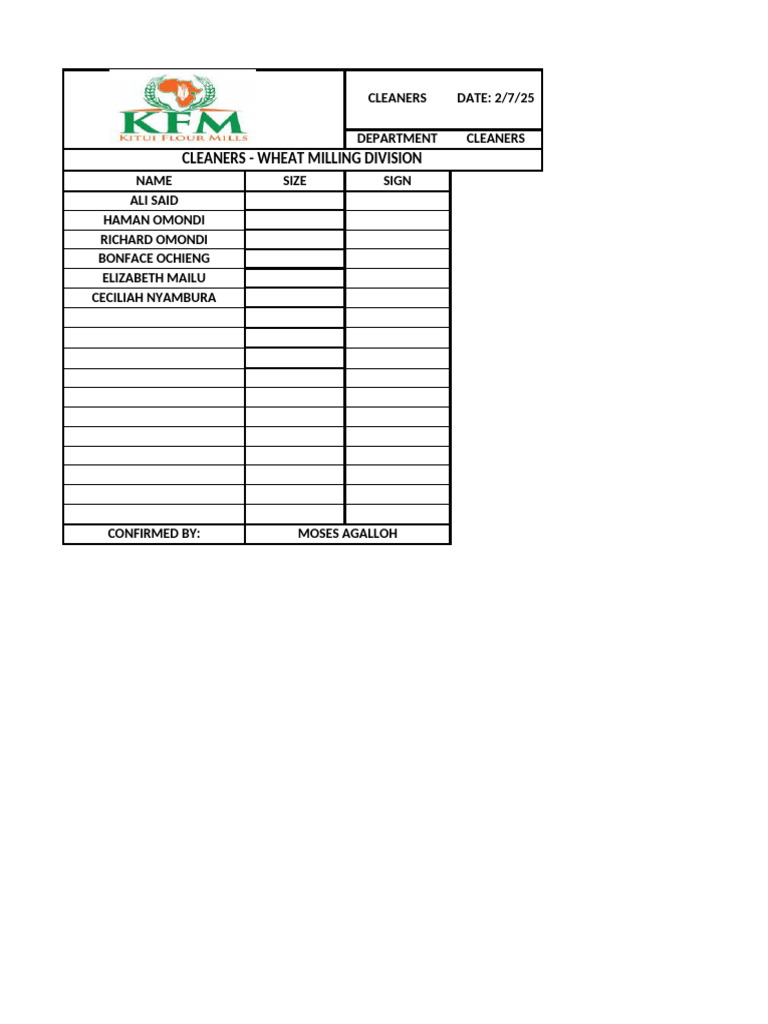 List Template | PDF