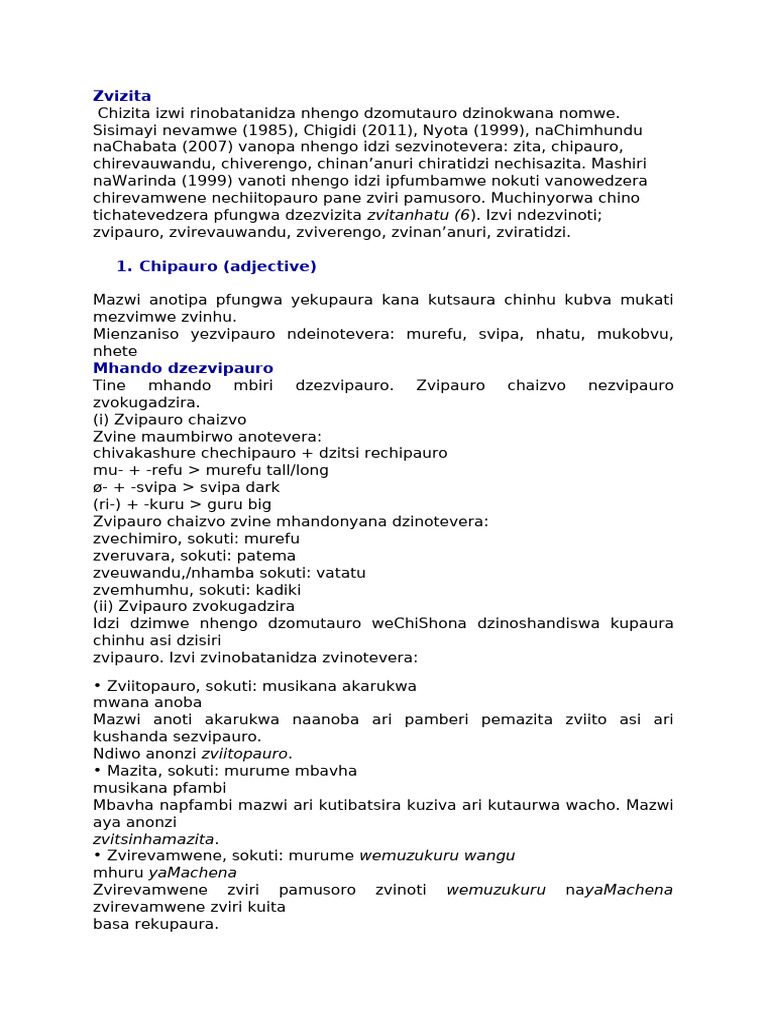 Qualificatives in Shona_042821 | PDF
