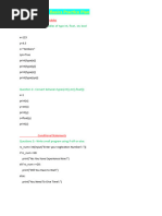 Python Basic Exercises and Solutions | PDF