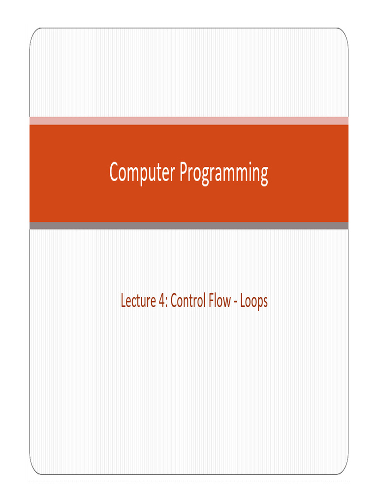 C/C++ Loop Control Flow Explained | PDF | Control Flow | Boolean Data Type