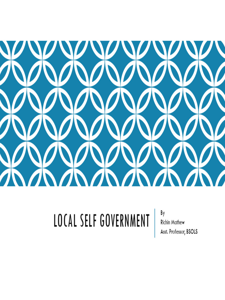 Local Self Government (3) | PDF | Governance | Government