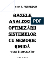 Bazele Analizei Si Optimizarii Sistemelor Cu Memorie Rigida-Florian - PETRESCU