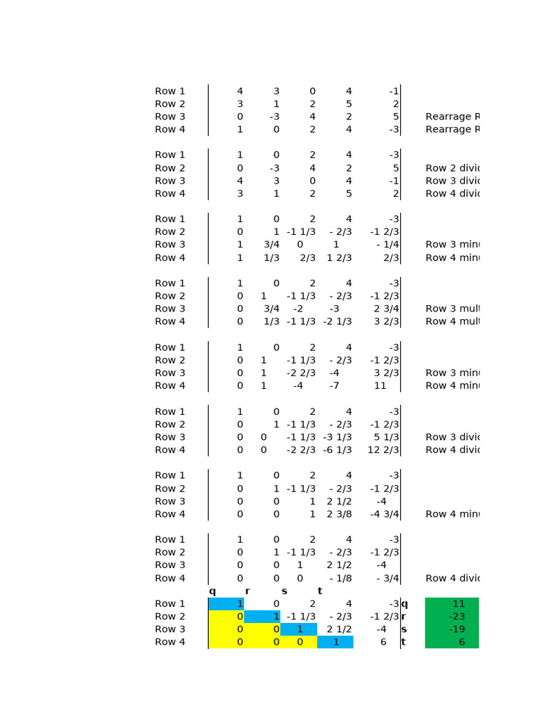 Matrix Row Operations Explained | PDF | Linear Algebra | Mathematics Of ...