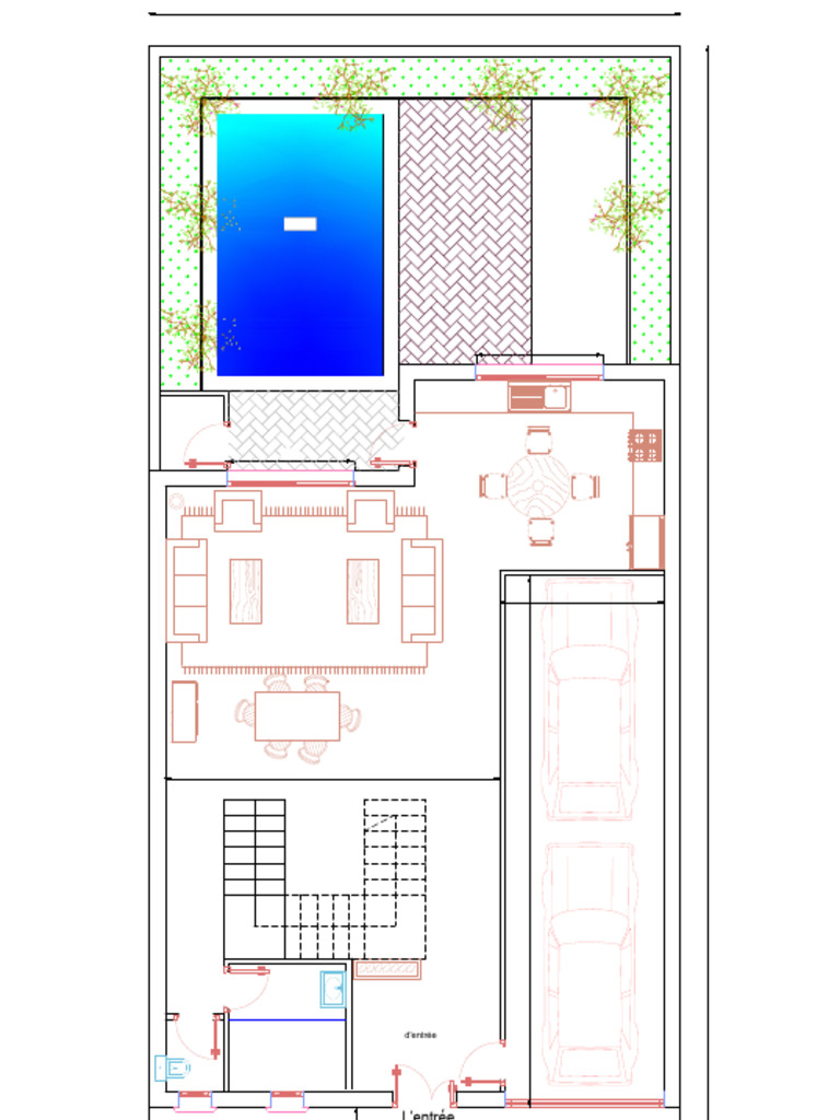 Plans De Maison 40x70 Pieds (12x23m) – 5 Chambres, 6 Salles De Bain, PDF + Papier A4