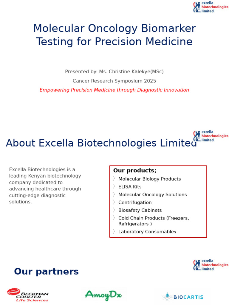 Molecular Oncology Biomarker Testing Guide | PDF | Biomarker ...