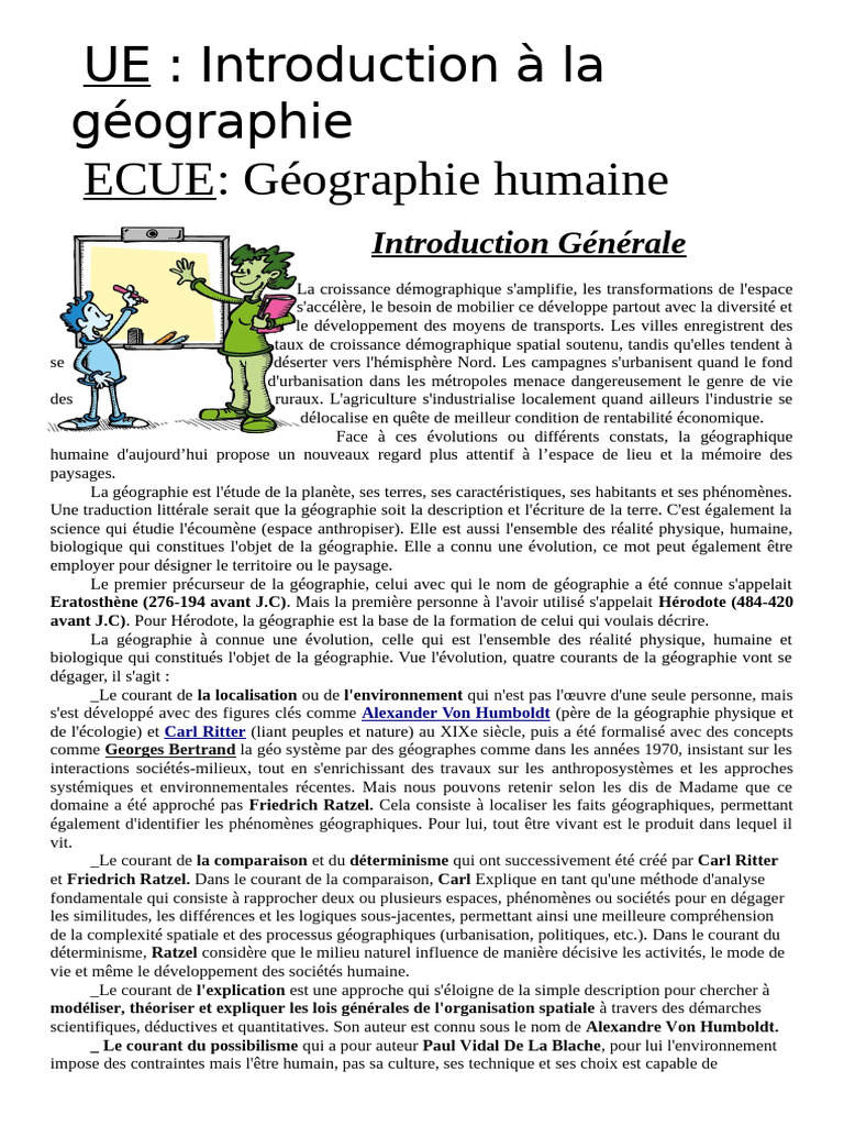 Introduction à la géographie humaine | PDF | Zone rurale | Géographie