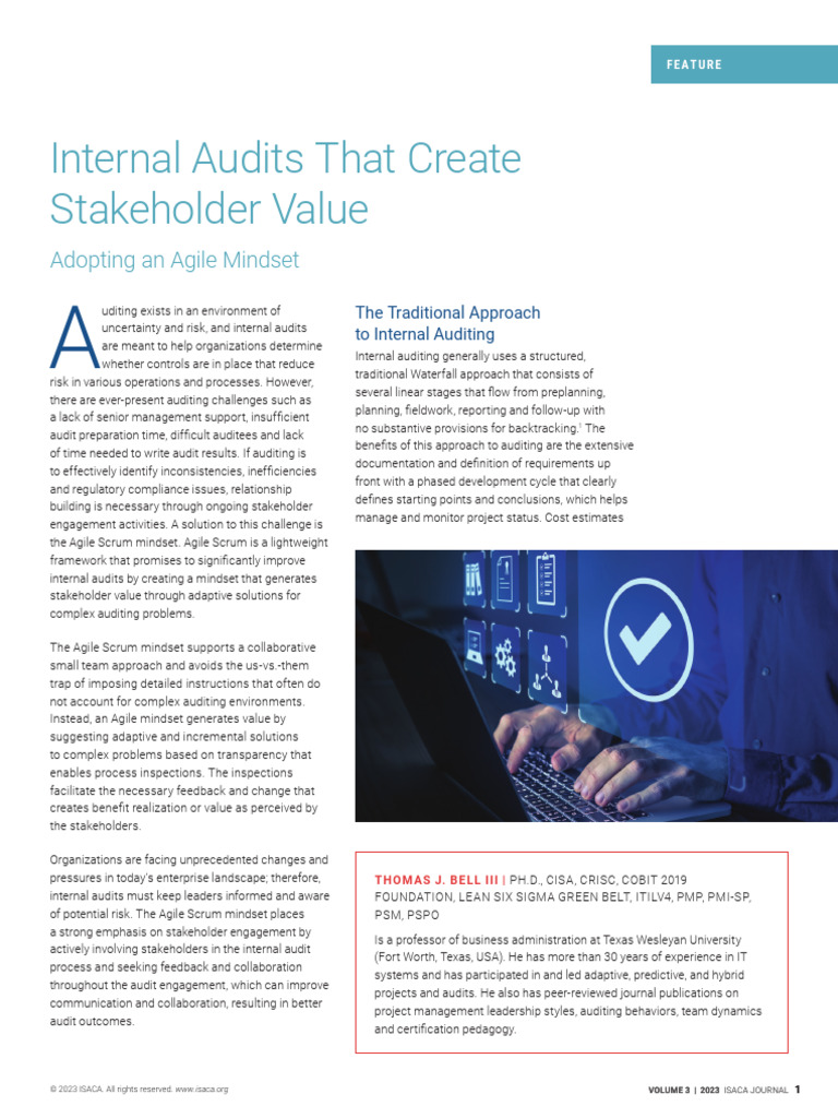 Agile Internal Audits for Stakeholder Value | PDF | Agile Software ...
