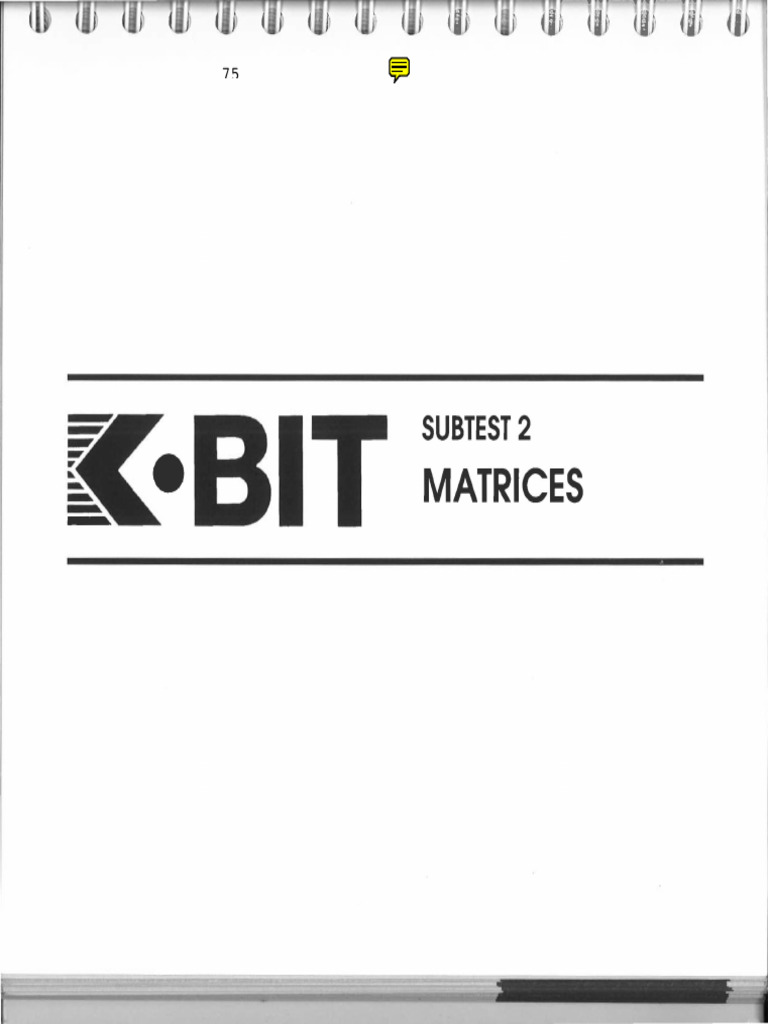 Procedimiento de Subtest de Matrices | PDF | Matriz (Matemáticas)