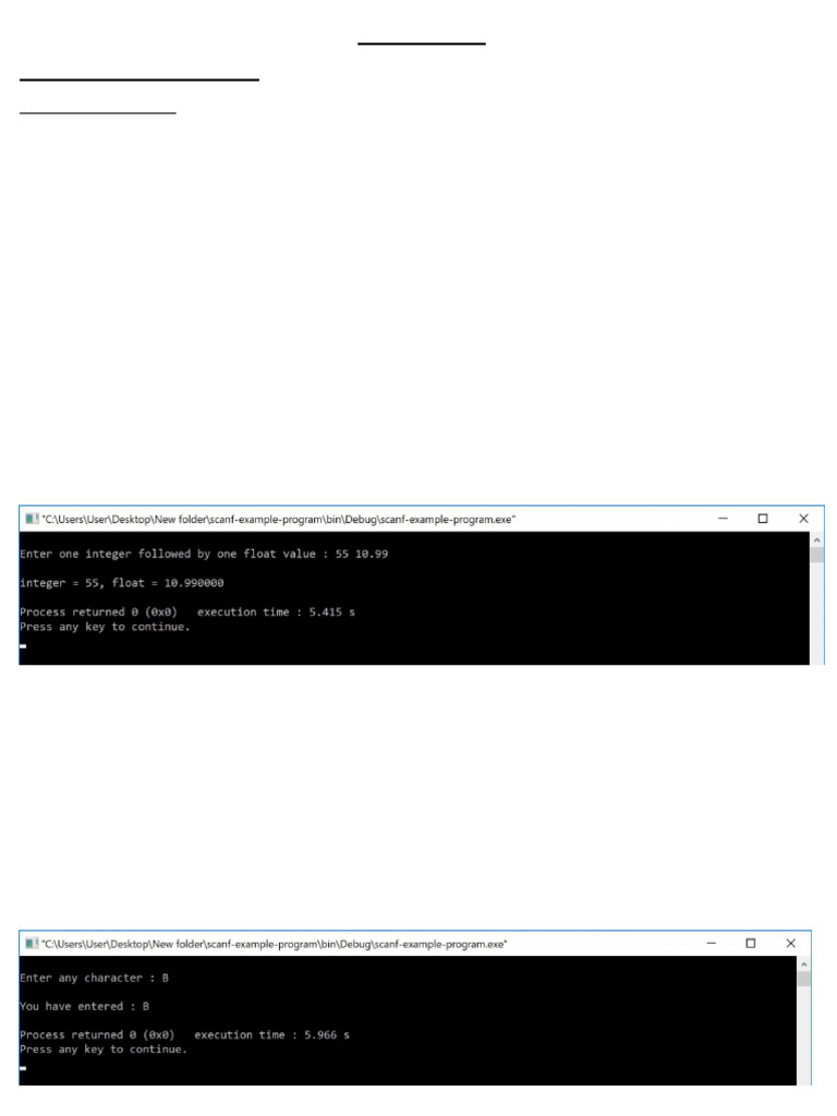 C Programming Input Output Functions | PDF | Computing | Software ...