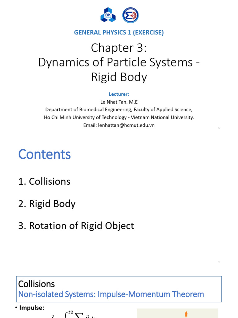 Rigid Body Dynamics and Collisions | PDF | Rotation Around A Fixed Axis ...