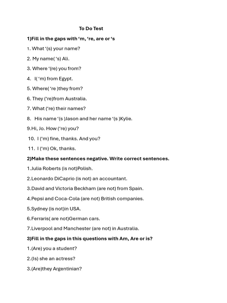 To Do Test | PDF