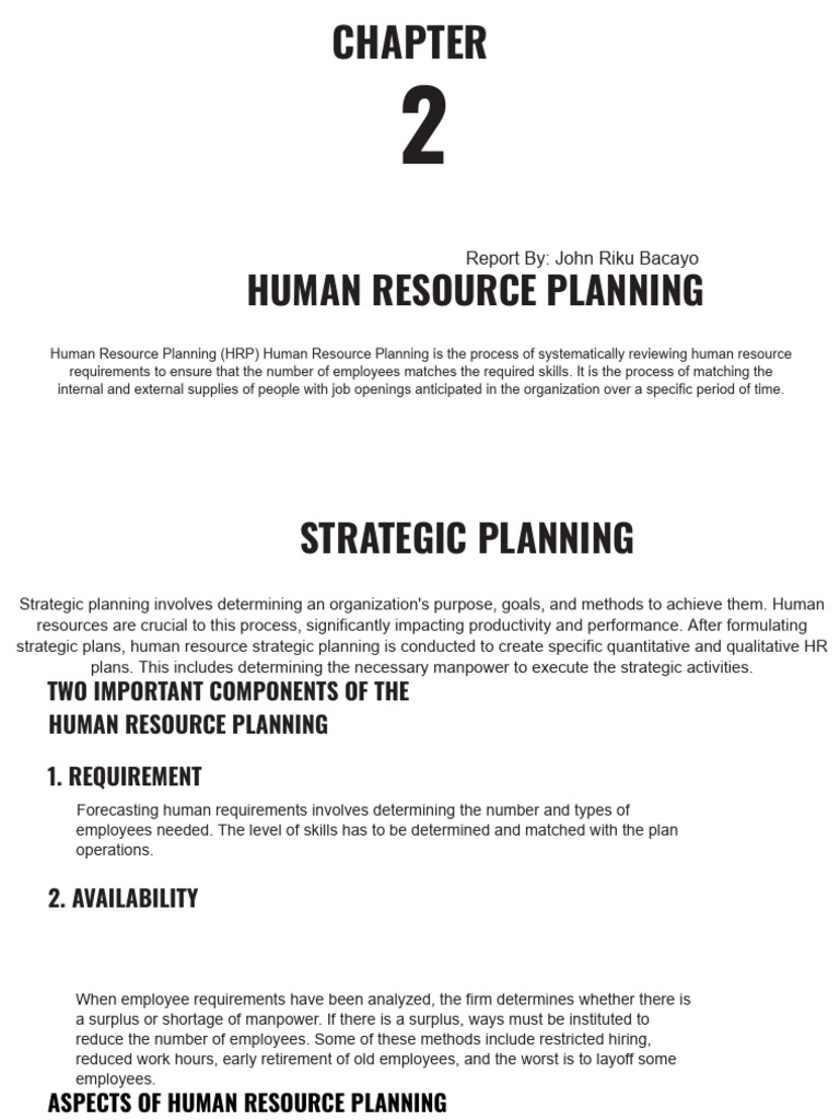 Human Resource Planning Strategies | PDF | Human Resources | Forecasting