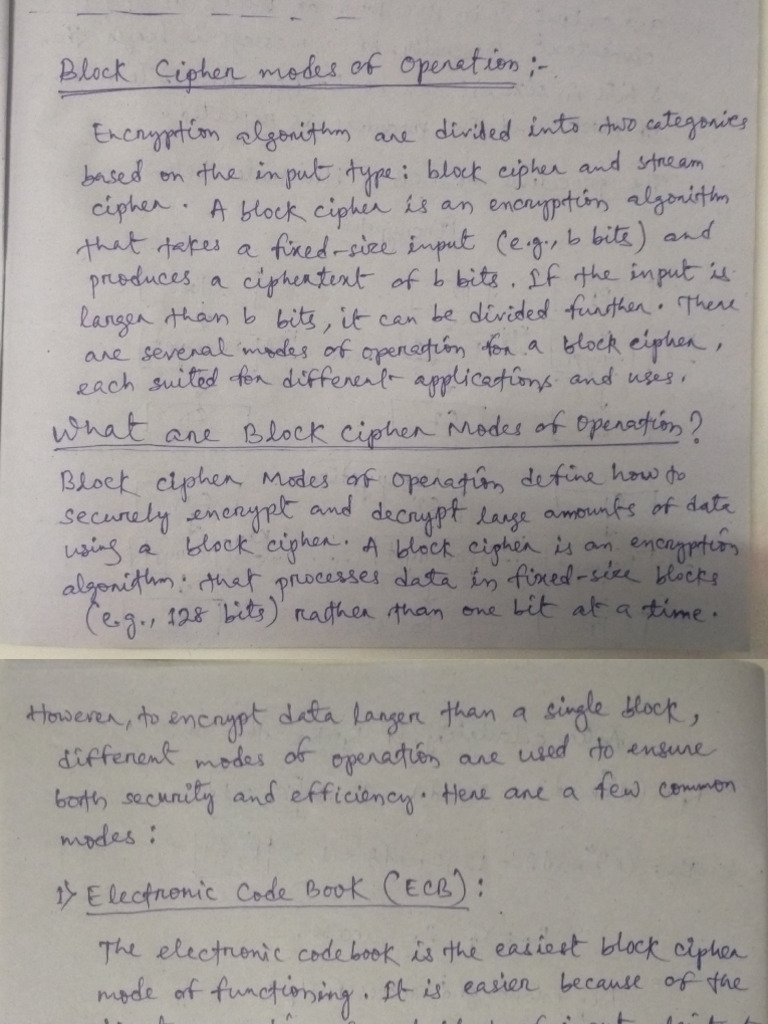 Block Cipher Modes of Operation | PDF
