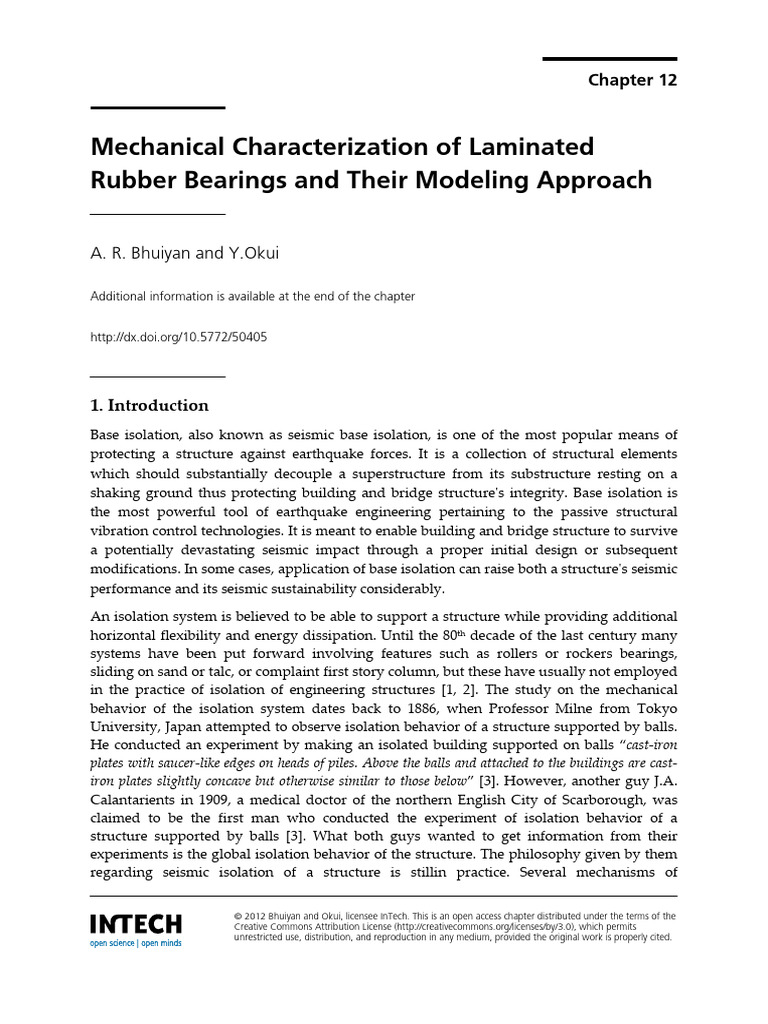 Mechanical Properties of Rubber Bearings | PDF | Deformation ...