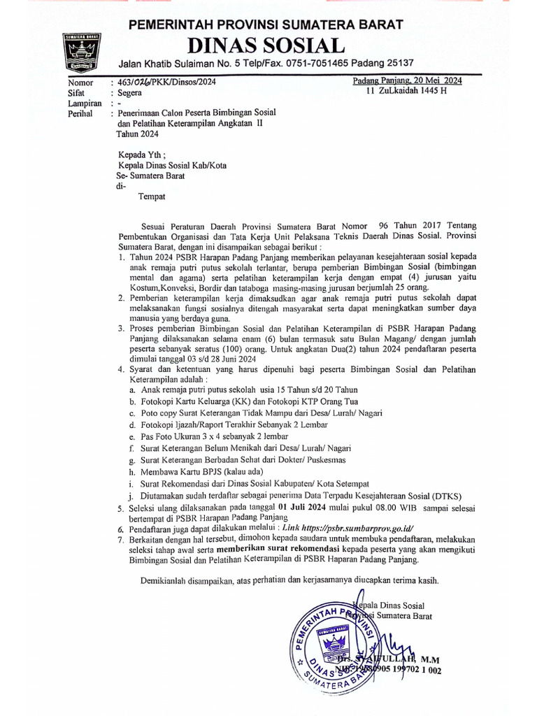 Surat PSBR | PDF