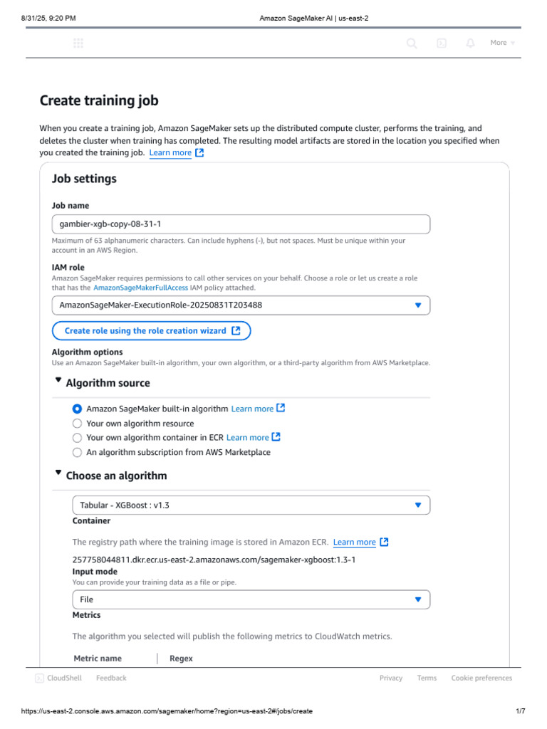 Create Amazon SageMaker Training Job | PDF | Comma Separated Values ...