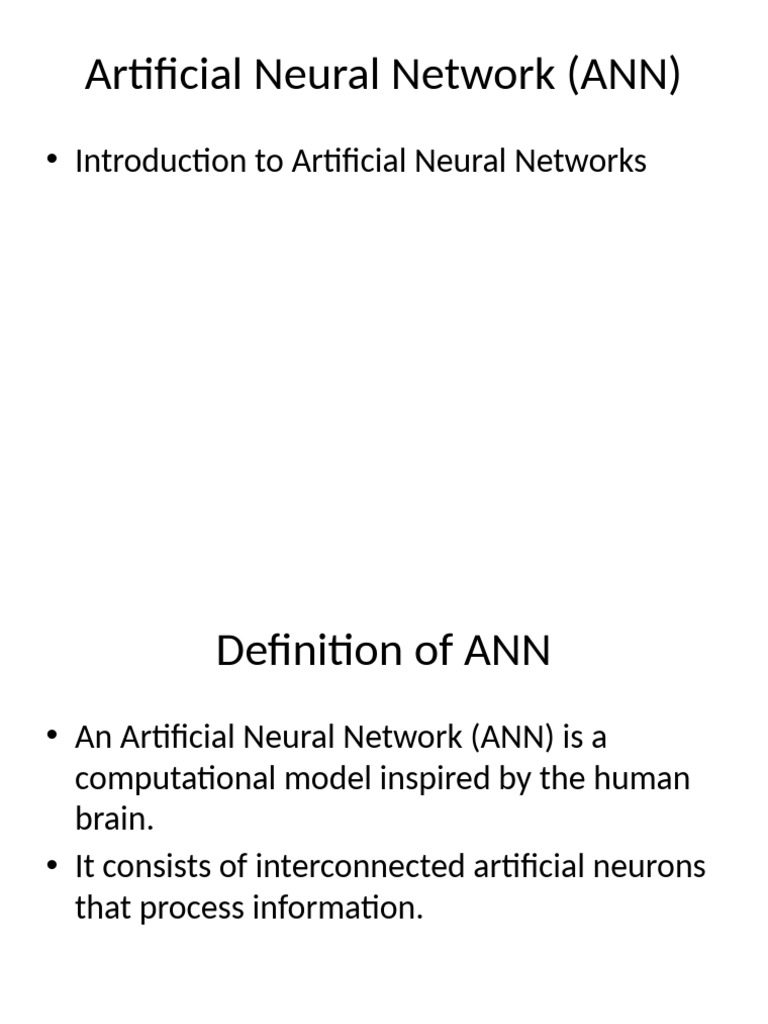 Overview of Artificial Neural Networks | PDF