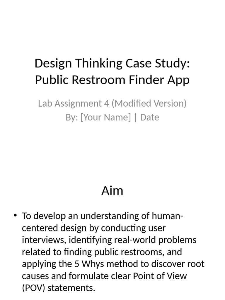 Public Restroom Finder App Case Study | PDF | Public Toilet