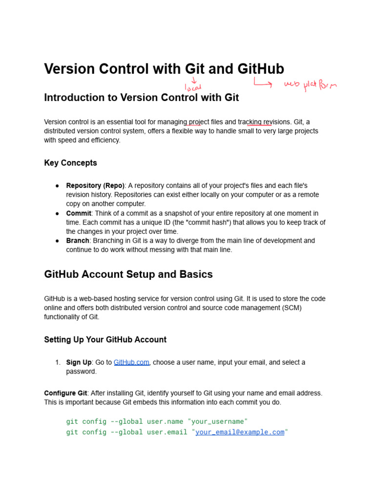 Handout 2 - Version Control With Git and GitHub | PDF | Version Control ...