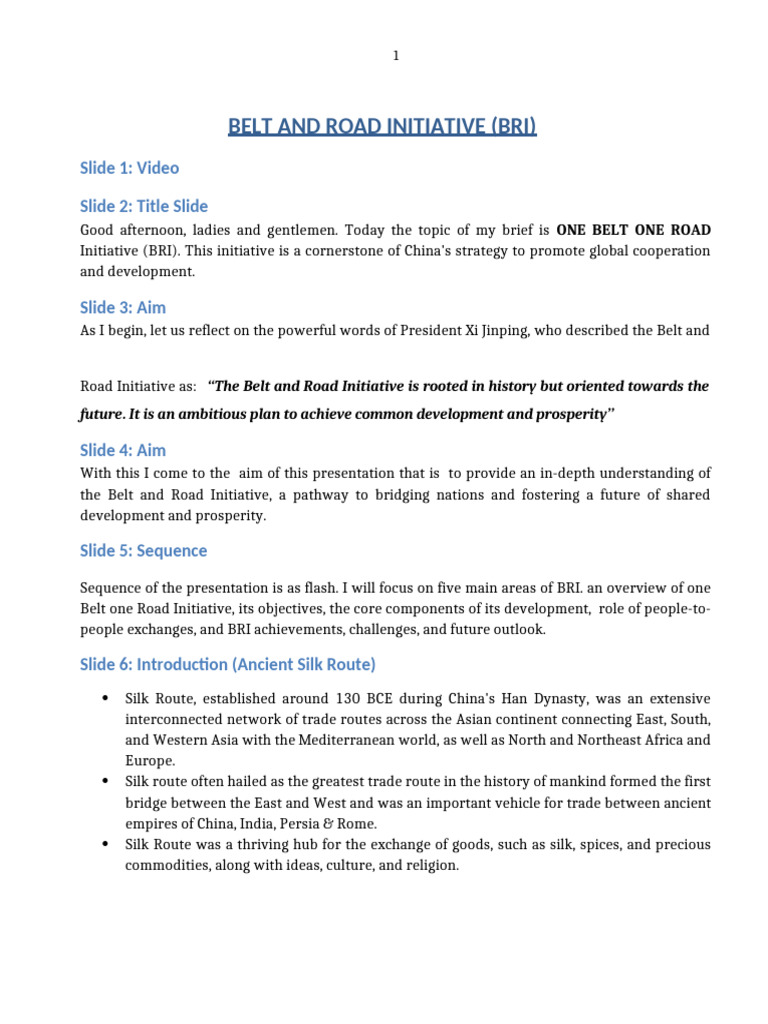 Understanding the Belt and Road Initiative | PDF | Economies