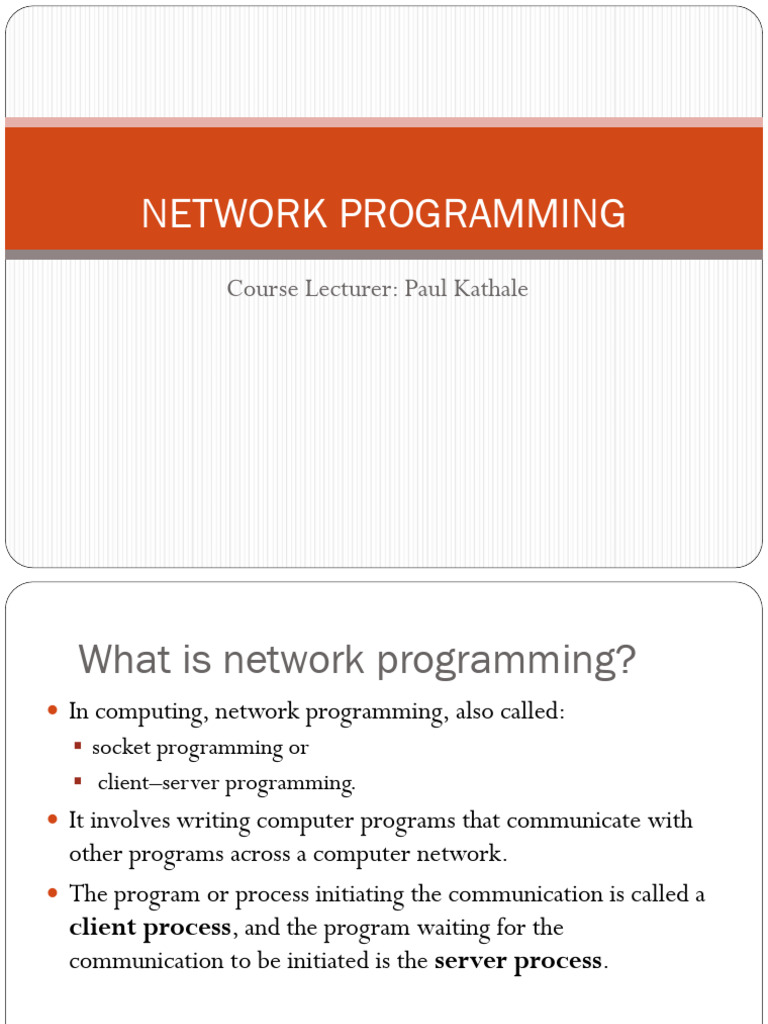 Unix Network Programming Overview | PDF | Operating System | Unix