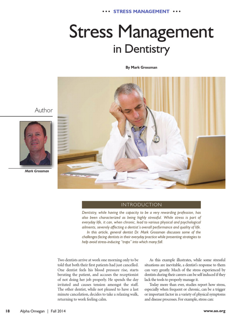 Stress Management Strategies for Dentists | PDF | Mental Disorder ...
