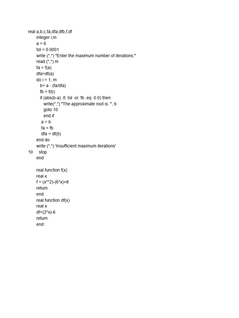 Newton's Method for Root Finding | PDF