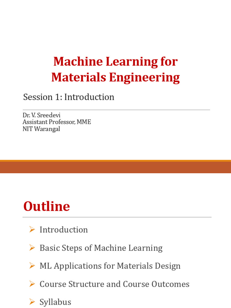 ML for ME S1 Introduction | PDF | Machine Learning | Physical Sciences