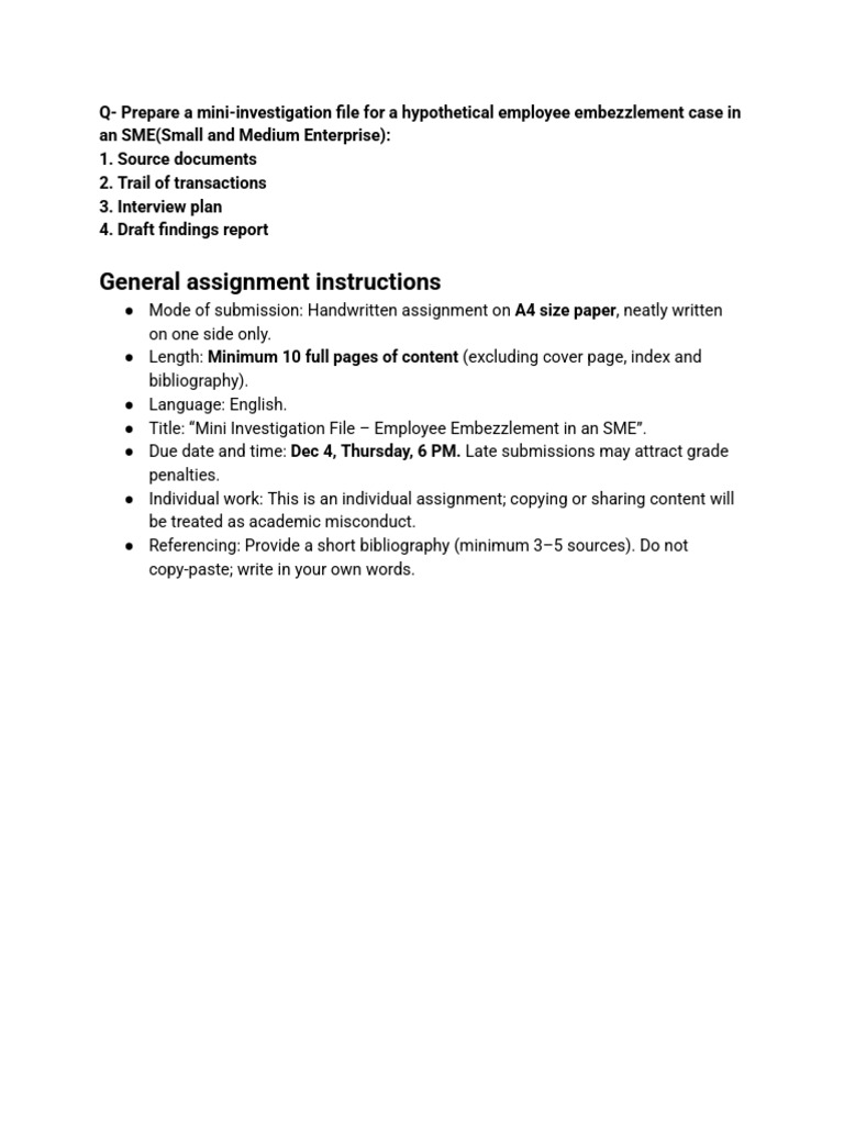 Assignment FAFI | PDF