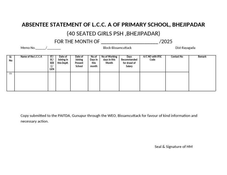 Absentee Statement of c | PDF
