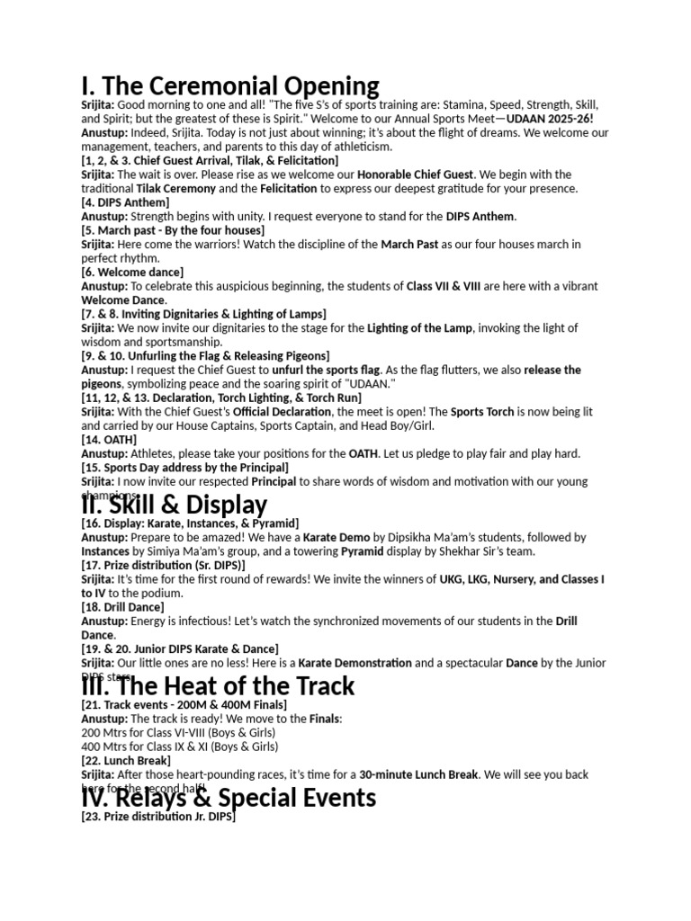 I. the Ceremonial Opening | PDF