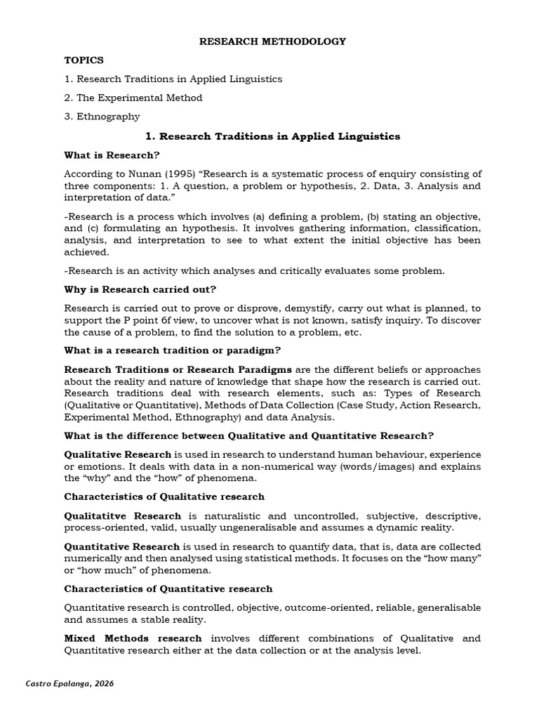 Research Methodologies in Applied Linguistics | PDF | Statistics ...