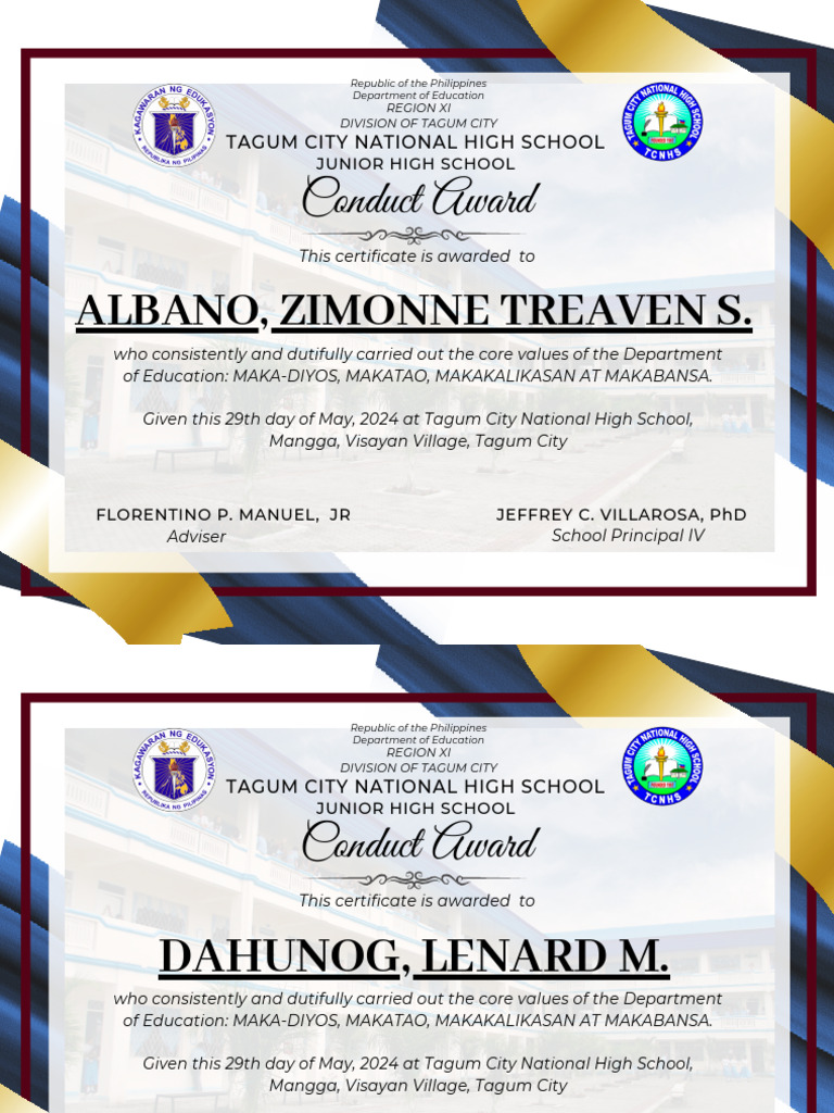 Conduct Award for Educational Excellence | PDF