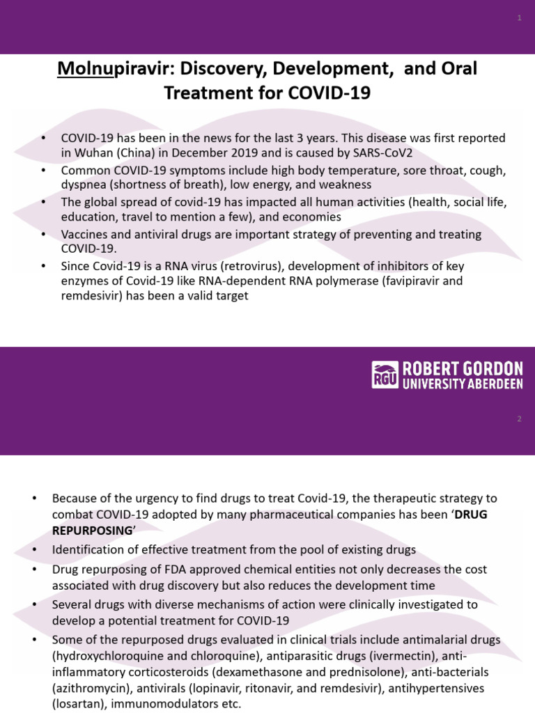 Molnupiravir-Discovery, Development and Oral Treatment for COVID-19 ...