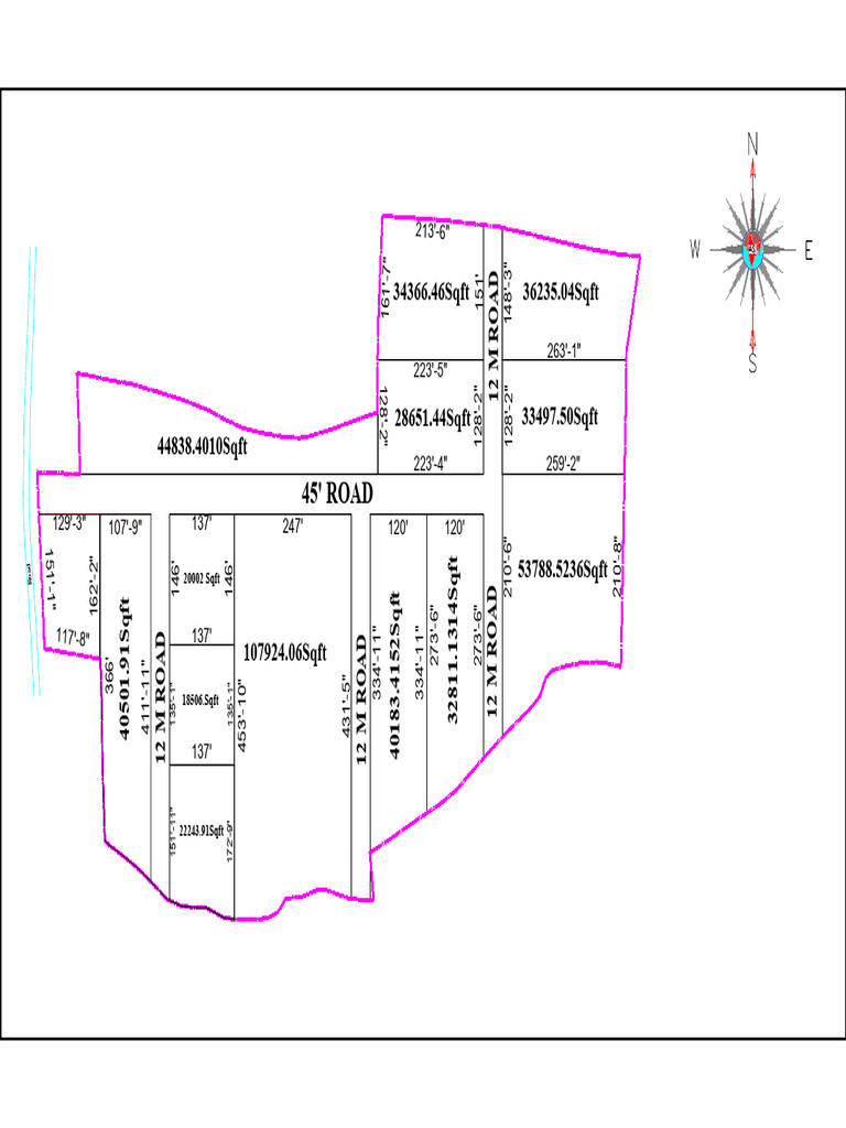 Road Dimensions and Area Measurements | PDF