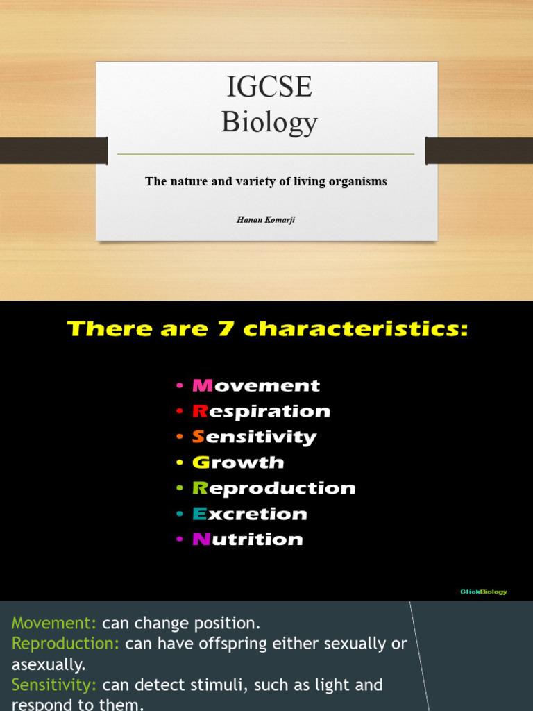 IGCSE Biology: Living Organisms Overview | PDF