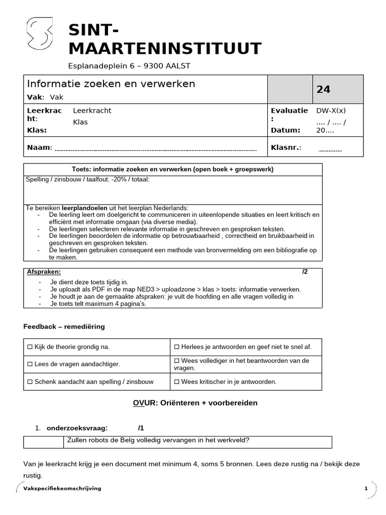 Informatie Zoeken en Verwerken | PDF