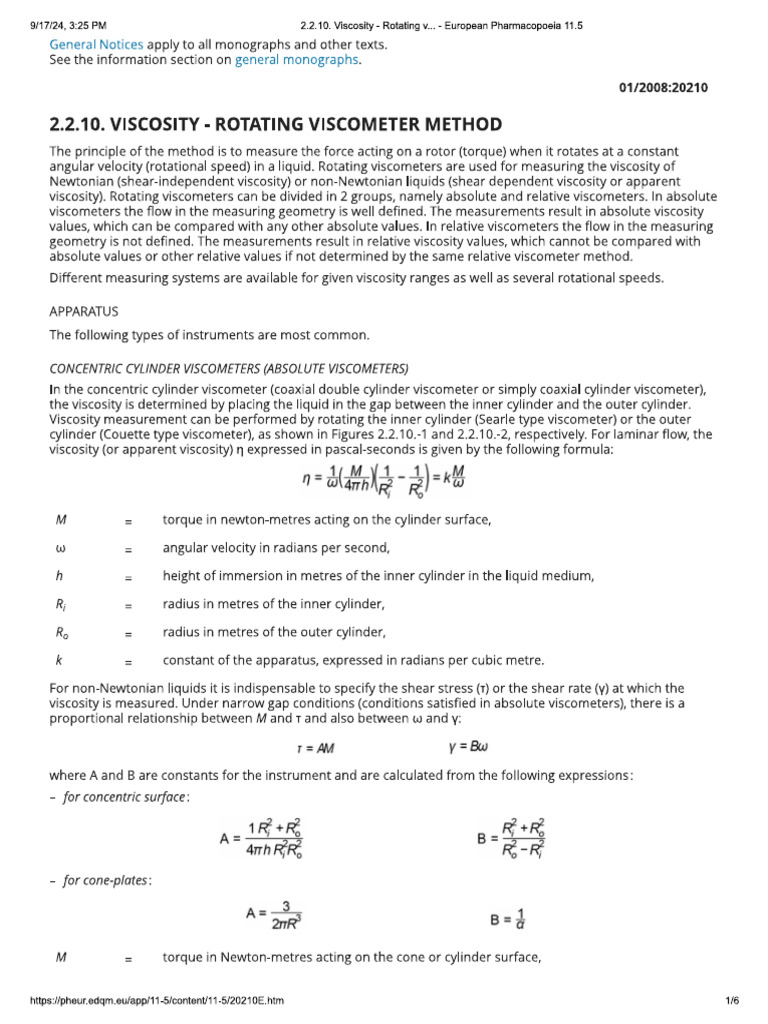 2.2.10. Viscosity - Rotating Viscometer Method | PDF